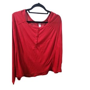 Red Women's blouse- 2XL, stars above